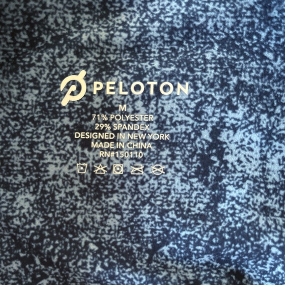 Peloton Cadence Blue Leggings Women’s Wide Waistband High rise Cropped Stretch - Picture 3 of 9